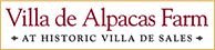 Alpaca Blankets, Clothing & Gifts | Villa de Alpacas Farm Logo