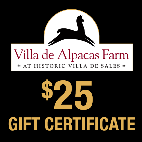 Villa De Alpacas Farm $25 Gift Certificate