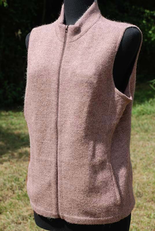 Women's alpaca vest Heathered Latte