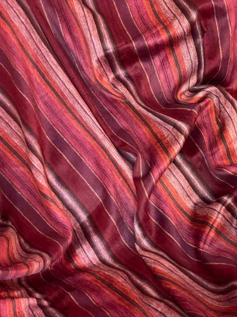 Gorgeous Burgundy and Red Stripes alpaca blanket