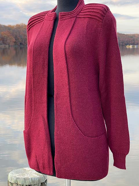 Women's Alpaca Specialty Sweater - cranberry