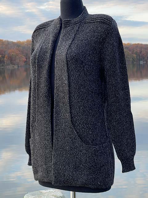 Women's Alpaca Specialty Sweater - heathered charcoal
