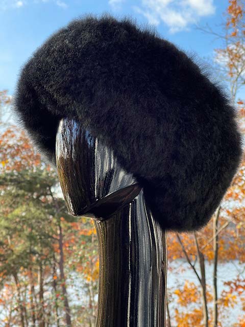 Women's Fur Alpaca Hat - black