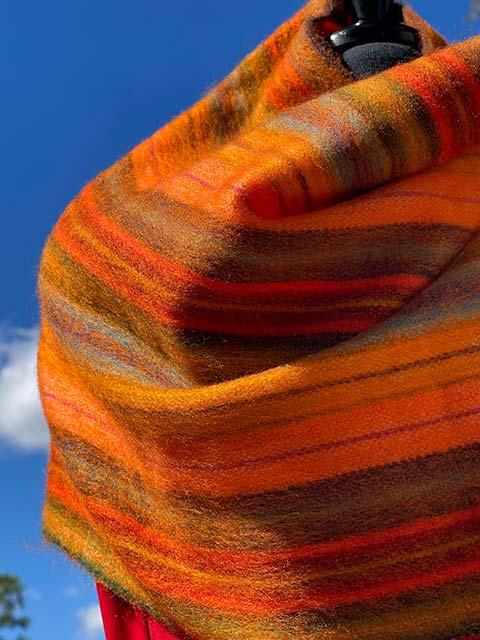 Gotta Love Orange! alpaca infinity scarf